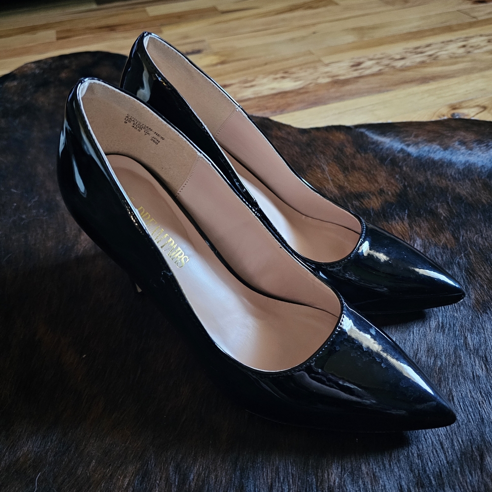 Dream Pairs Black Patent Heels